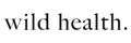 Wild Health logo